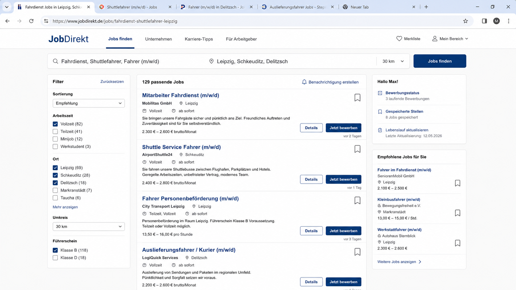 Jobportal Demoseite